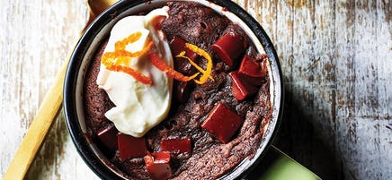 Chocolate and orange mug muffin