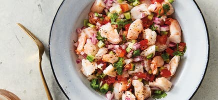 Quick prawn ceviche