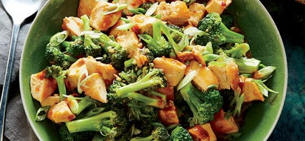 Sesame chicken and broccoli