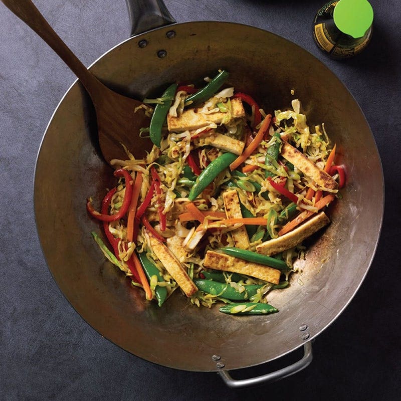 Spiced tofu with peanut sauce