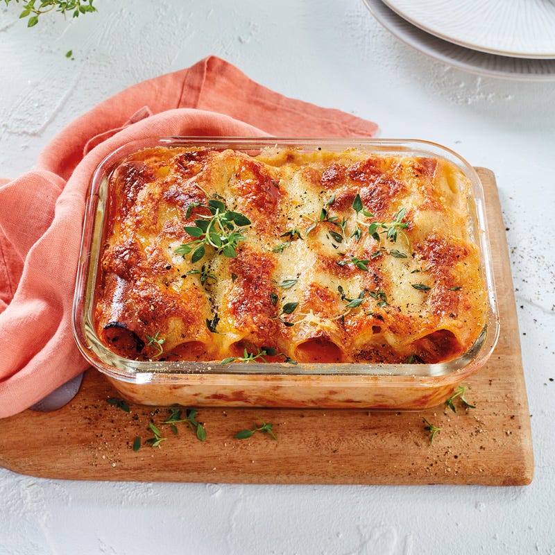 Cannelloni al forno mit Tatar