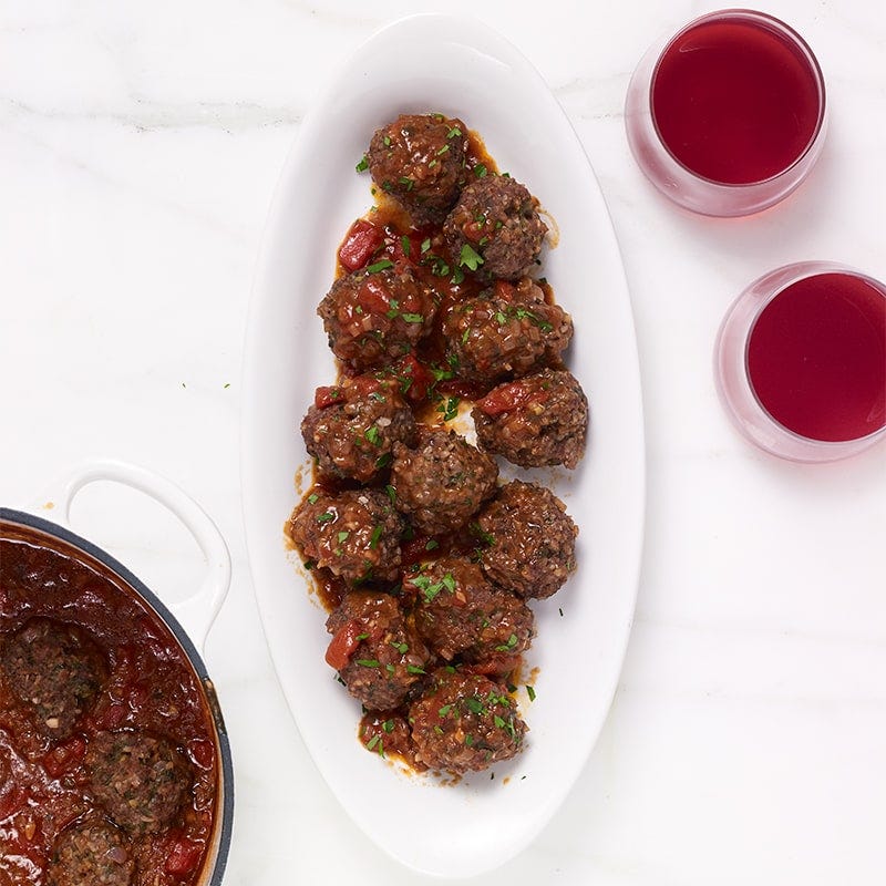 Bulgur-beef meatballs
