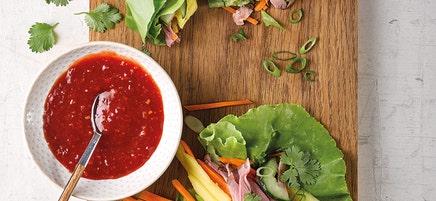 Wrap de rosbif, mangue et concombre