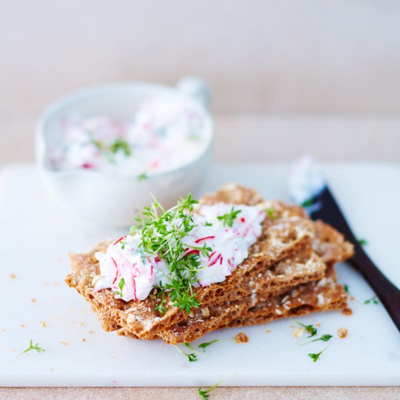 Foto Kressebrot mit Radieschen von WW