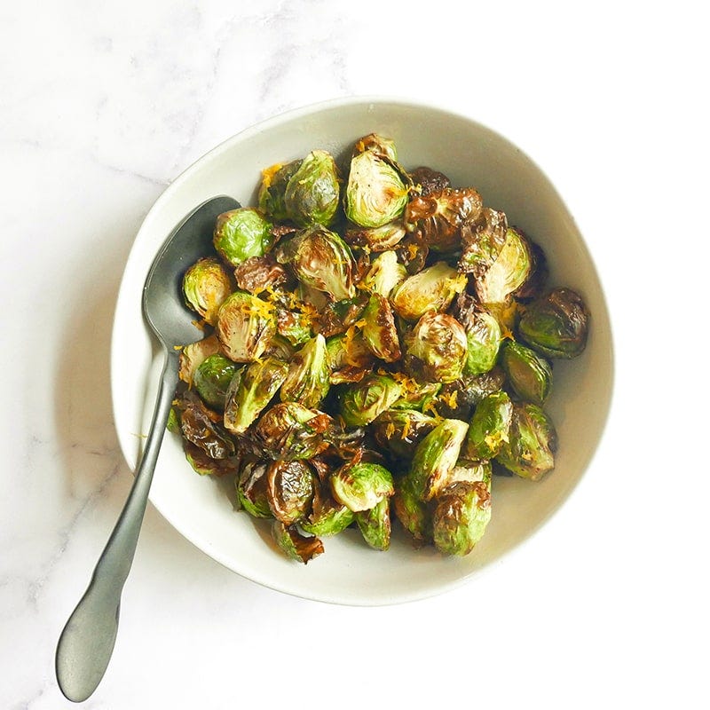 Crispy air fryer brussels sprouts