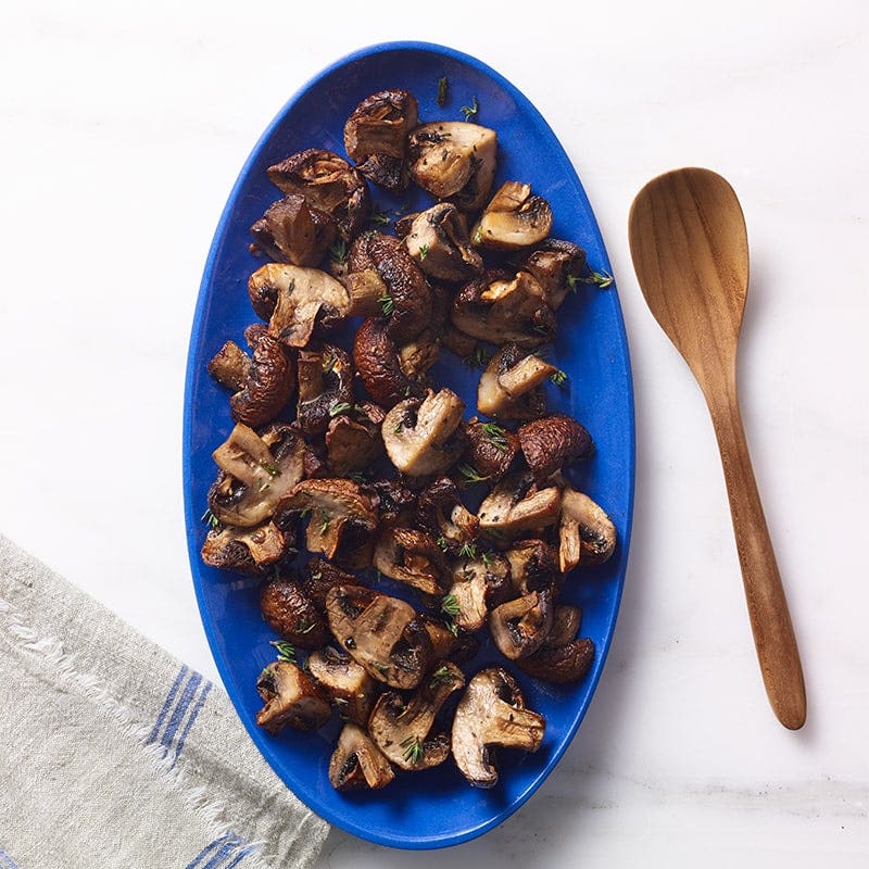 Air fryer garlic-thyme mushrooms