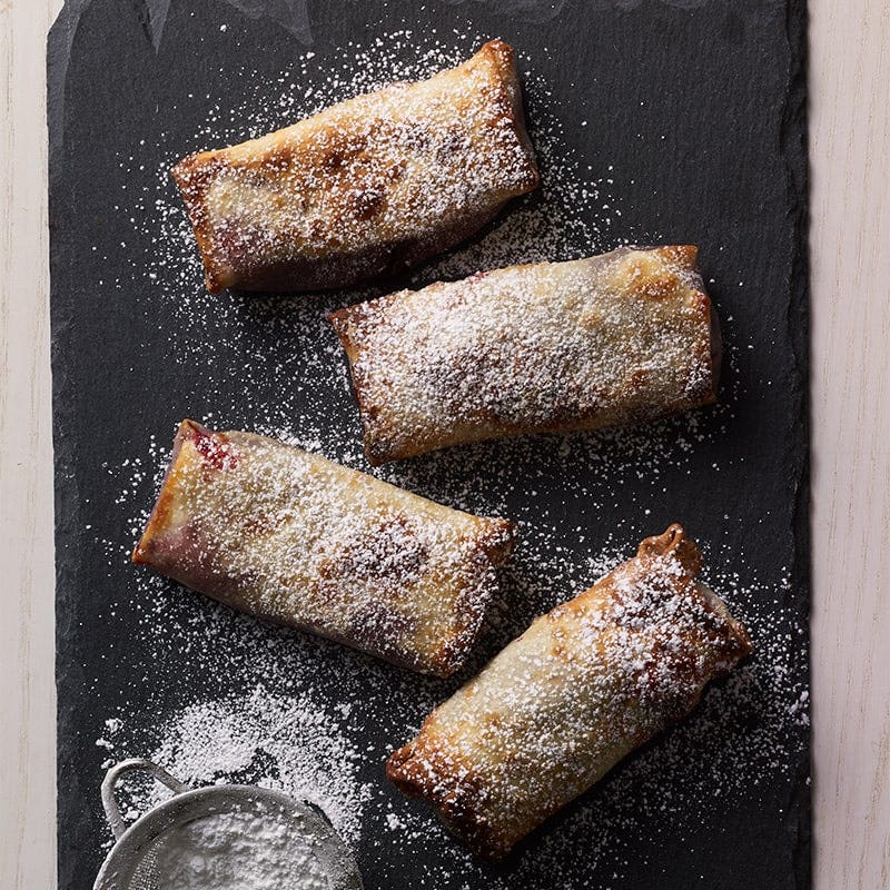 Air fryer cherry-pie rolls
