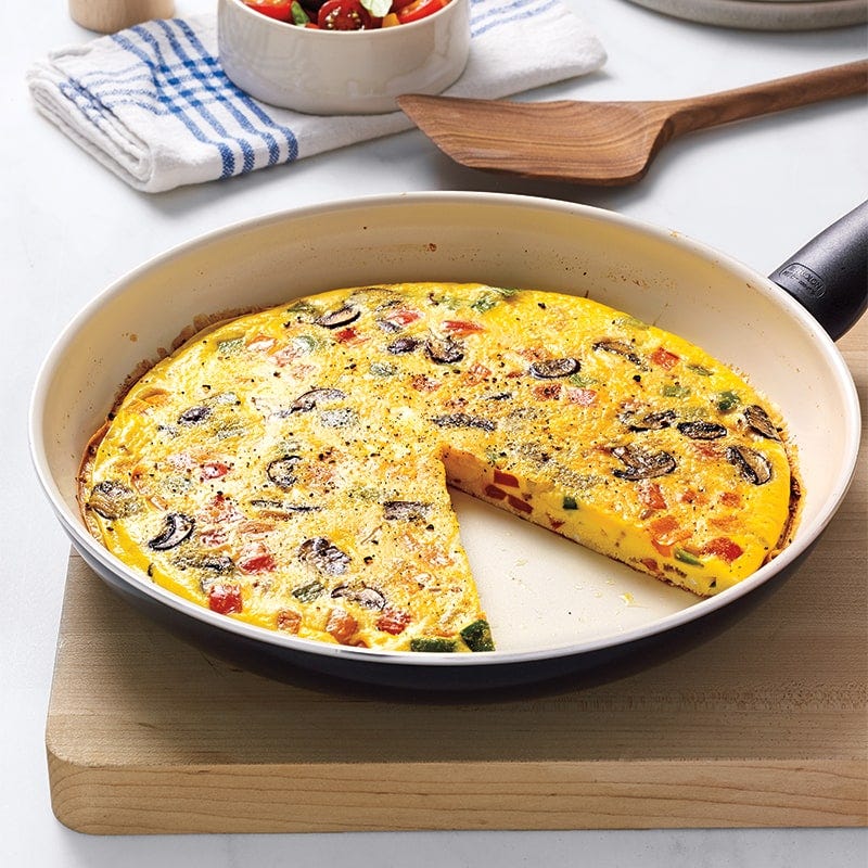 Mushroom and capsicum frittata