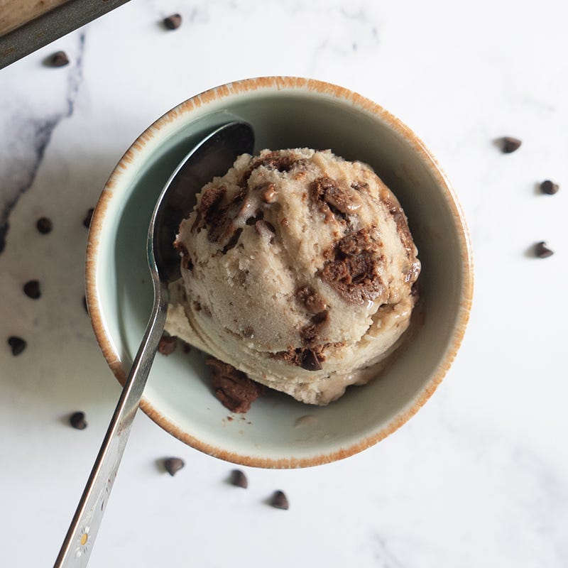 Chocolate cookie dough nice cream