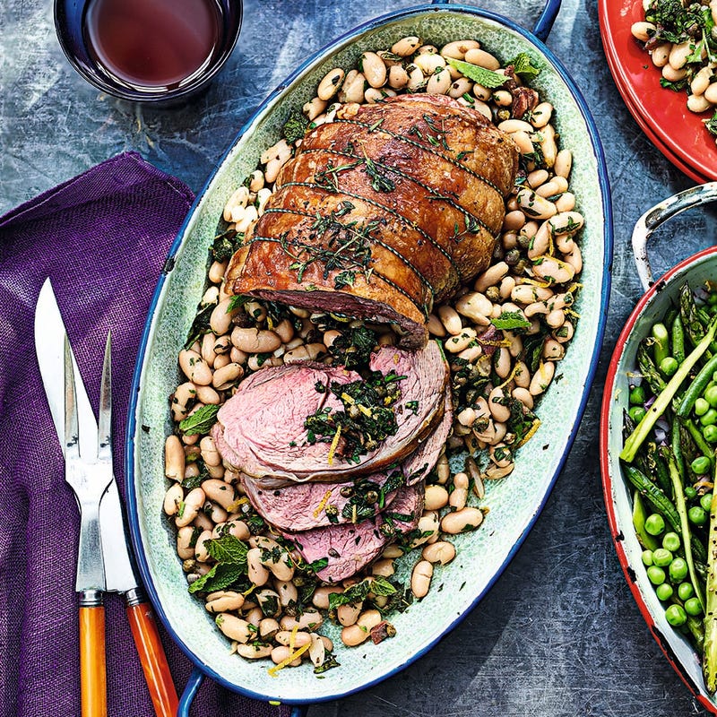Photo of Roasted lamb with salsa verde beans by WW
