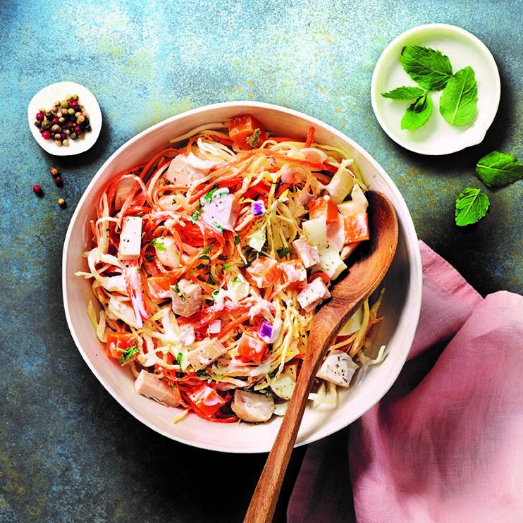 Coleslaw poulet et mimolette