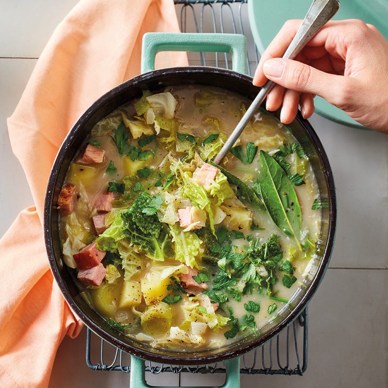 Kartoffel-Wirsing-Eintopf mit Kasseler