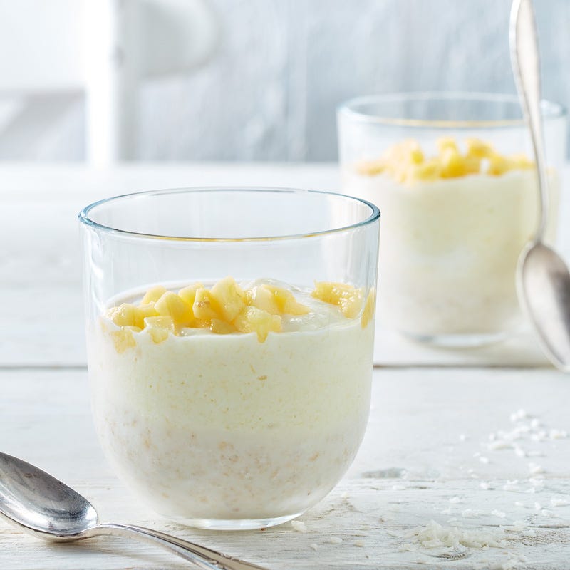 Kokos-Overnight-Oats mit Mango