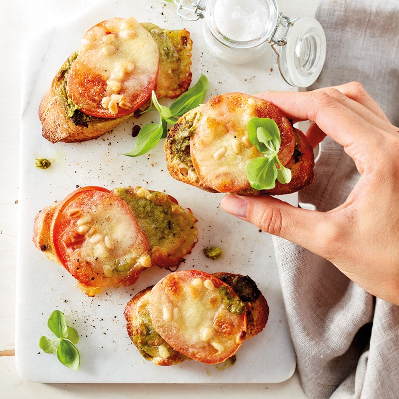 Schnelle Pesto-Crostini