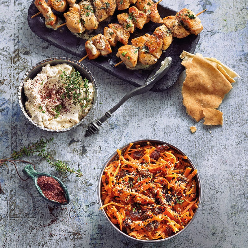 Pouletspiesse mit Joghurtmarinade