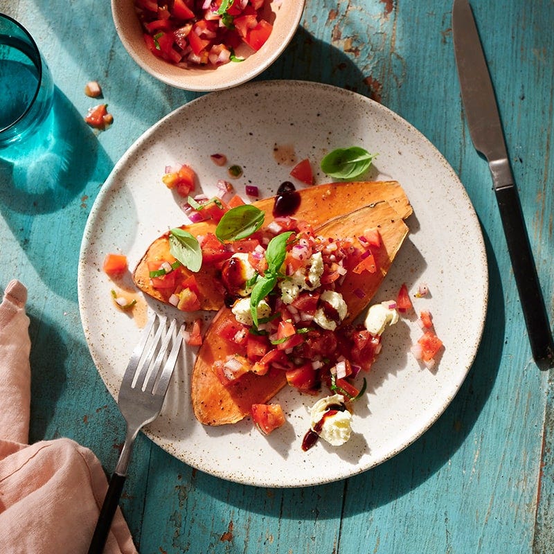 Sweet potato bruschetta