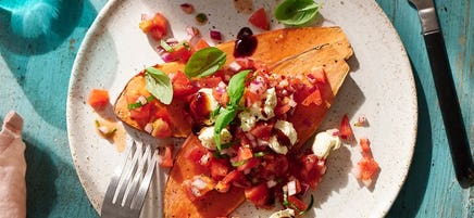 Sweet potato bruschetta