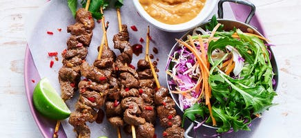 Julie’s beef satay skewers