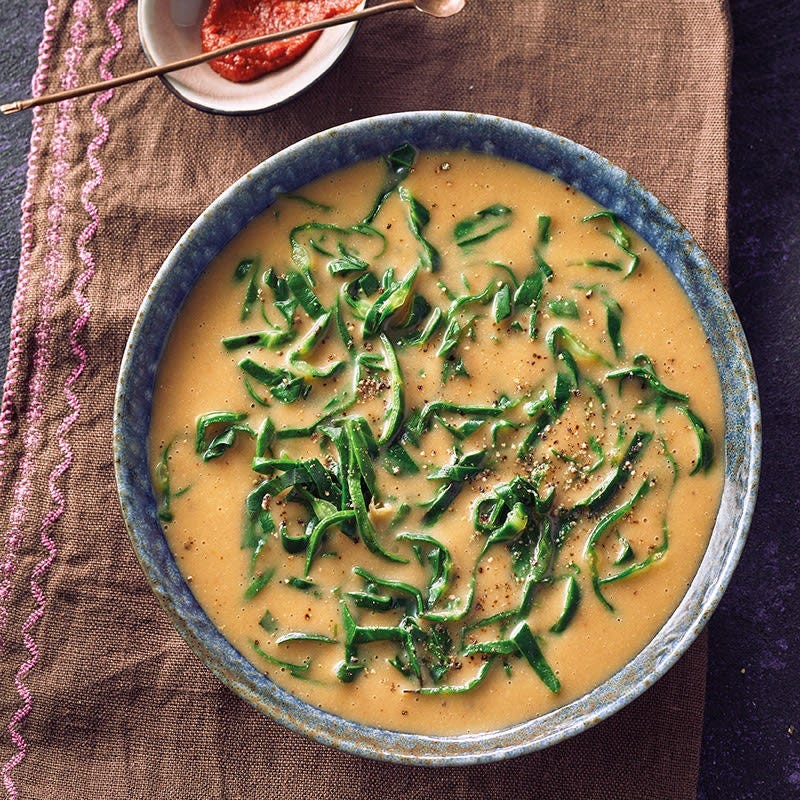 Linsensuppe mit Mangold
