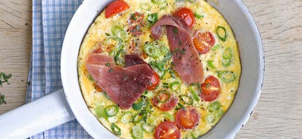 Herzhafte Tomaten-Schinken-Omelette