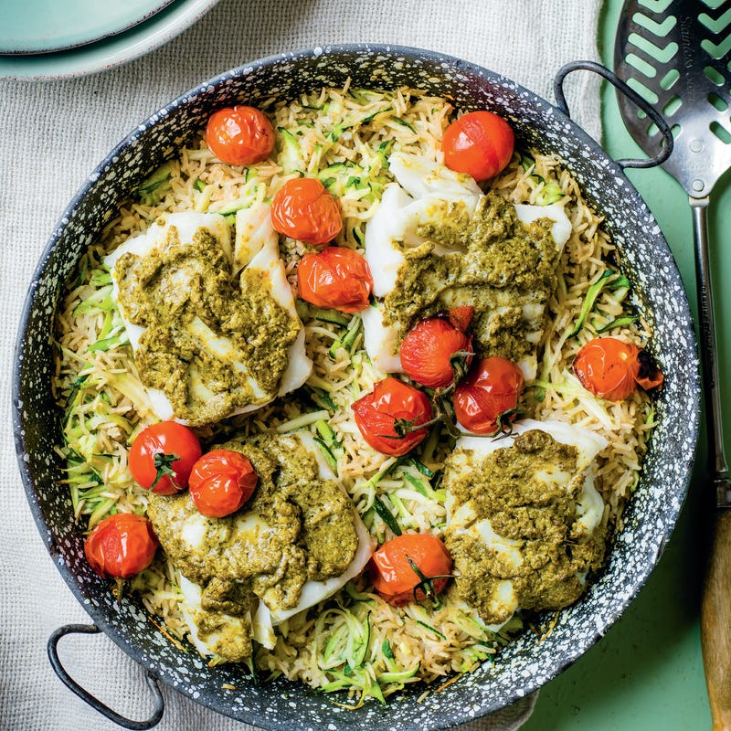 Foto van Rijstpannetje met vis & pesto door WW