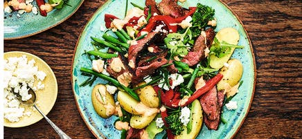 Harissa steak salad