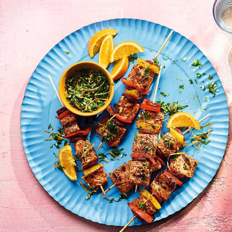 Photo of Smoky salmon & chorizo skewers by WW