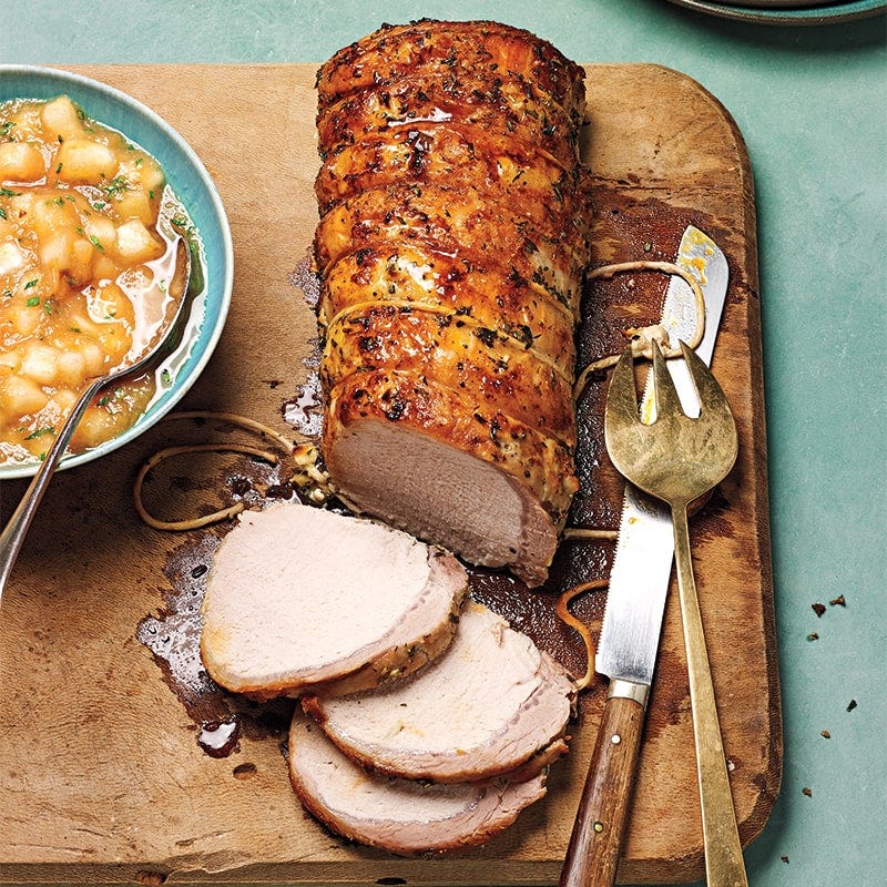 Garlic-herb roasted pork loin