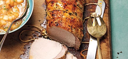 Garlic-herb roasted pork loin