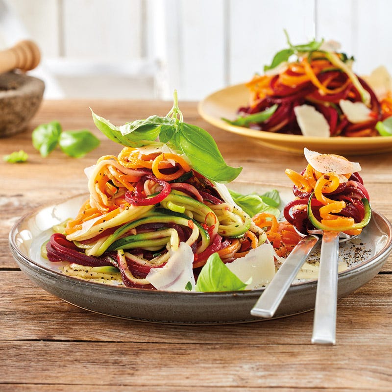 Gemüsenudeln aglio e olio