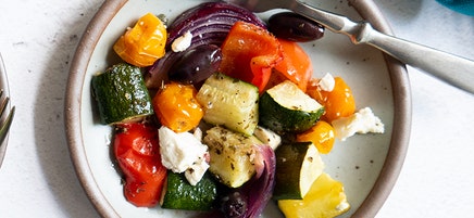 Roasted Greek salad