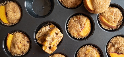 Fresh peach muffins