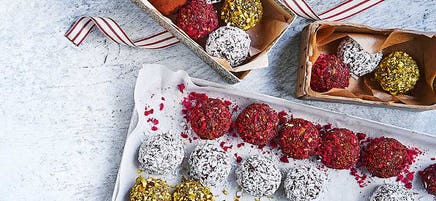 Orange & pistachio truffles