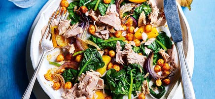 Smoky tuna & chickpea pan-fry