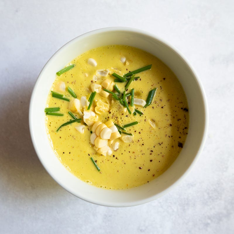 Sweet corn gazpacho