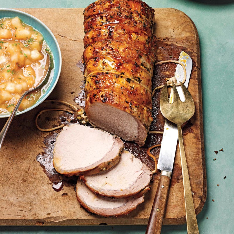 Filet mignon de porc grillé aux herbes et à l’ail