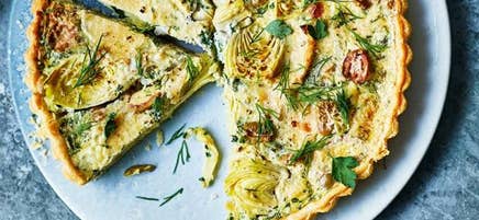 Tarte aux olives et aux artichauts