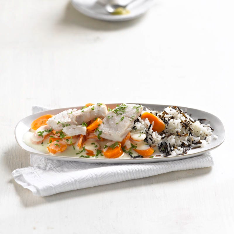 Karotten-Seelachs-Pfanne