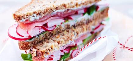 Schinken-Radieschen-Sandwich