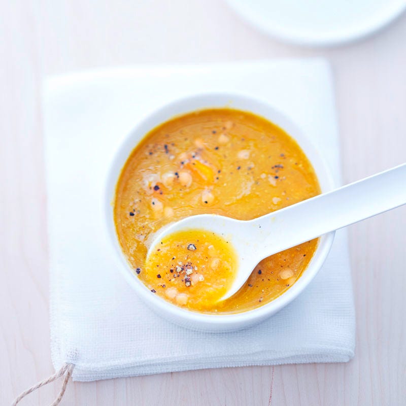 Karottensuppe mit Linsen