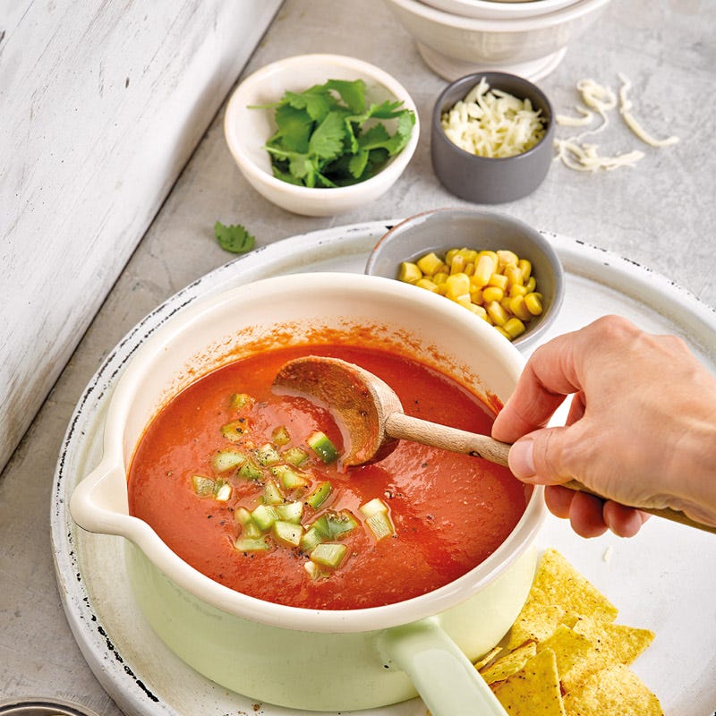 Loaded Tomaten-Paprika-Suppe