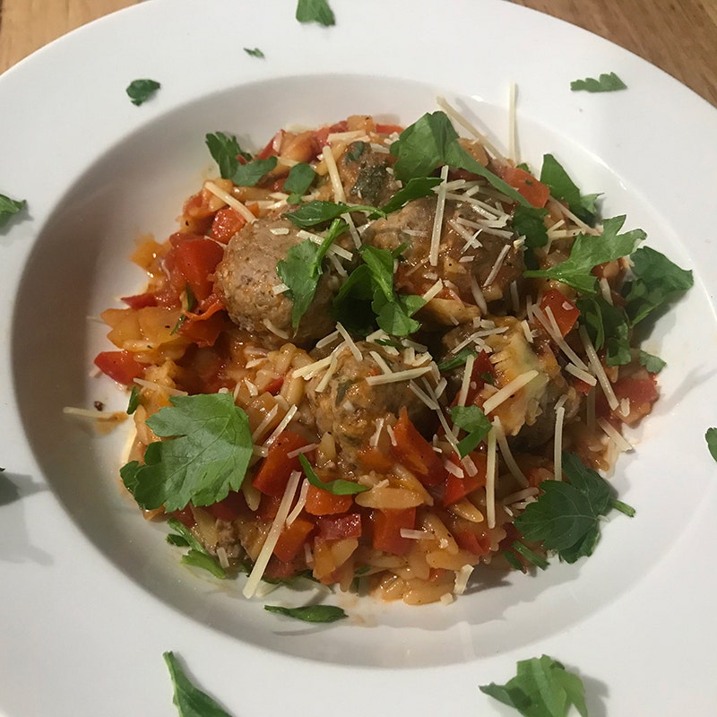 Julie’s Italian meatball bake