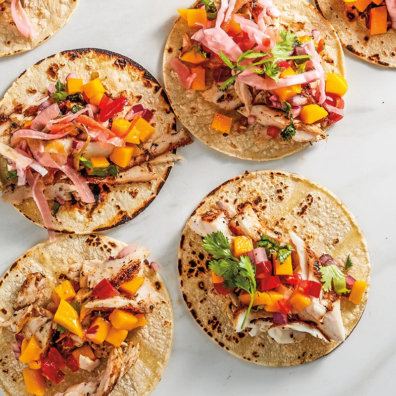 Floribbean mahi-mahi tacos