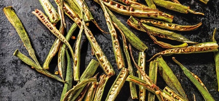 Crispy air-fried okra