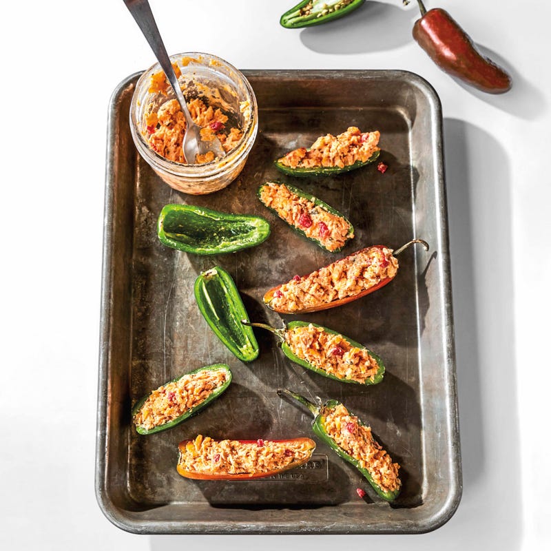 Pimento cheese–stuffed jalapeños