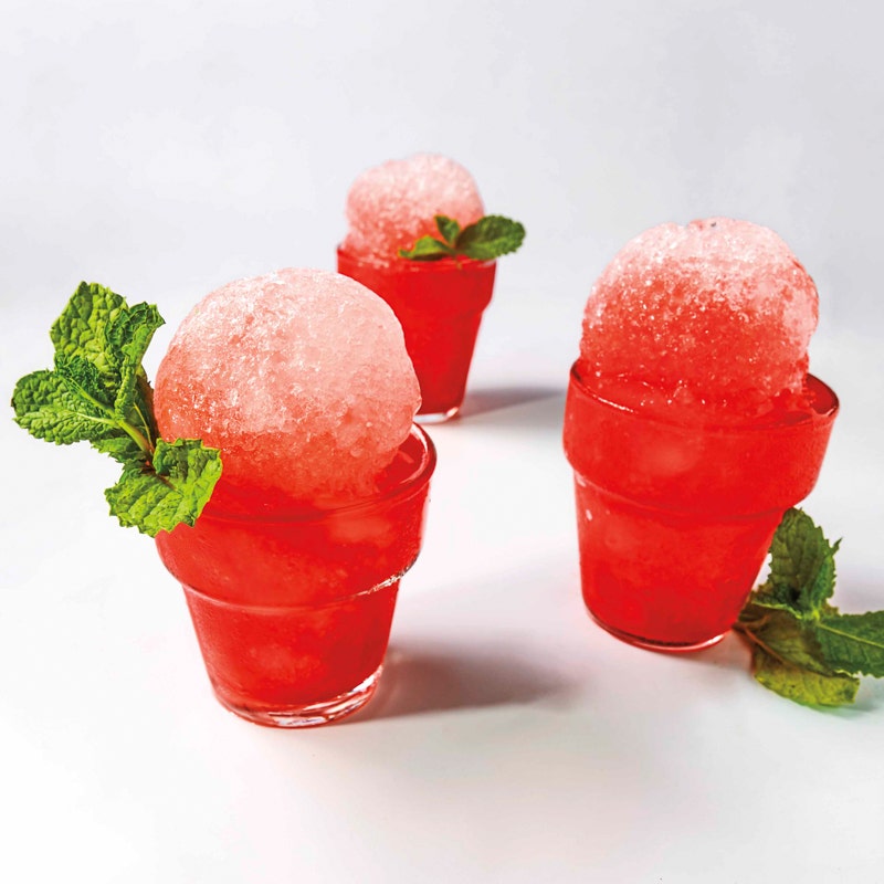 Watermelon sno-balls