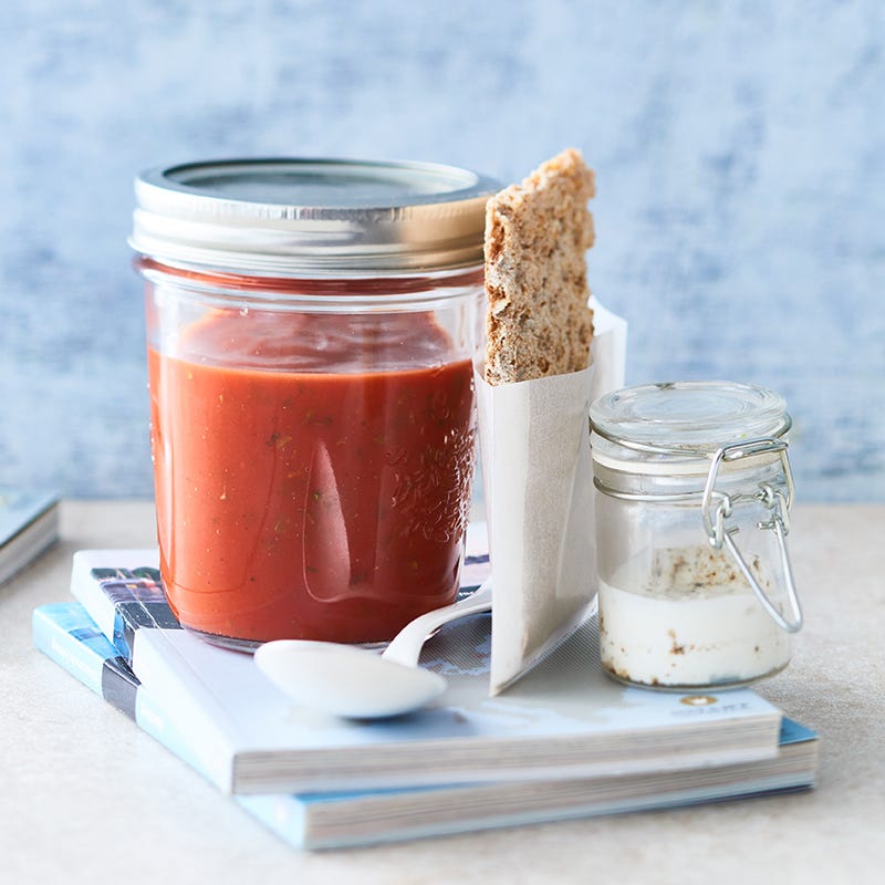 Schnelle Tomatensuppe to go