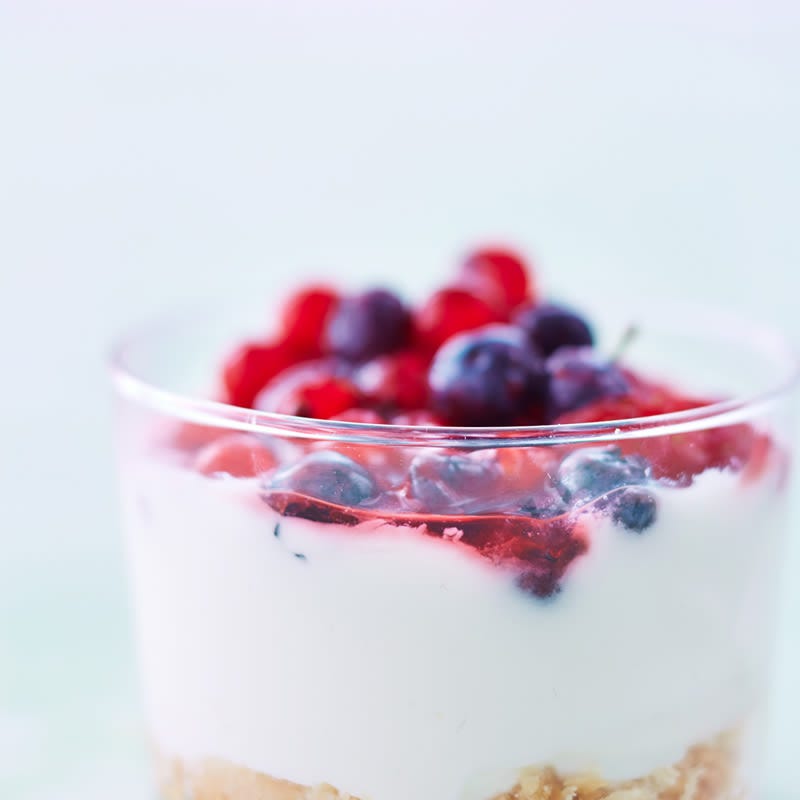 Quarkkuchen im Glas