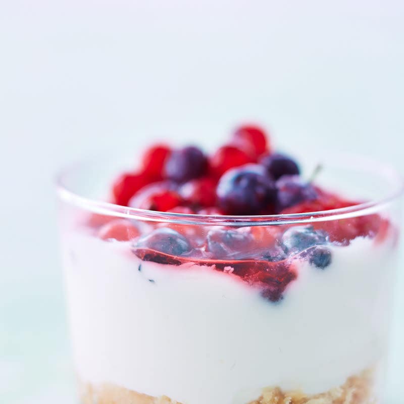 Quarkkuchen im Glas