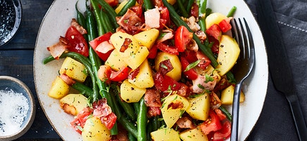 Potée de pommes de terre et haricots